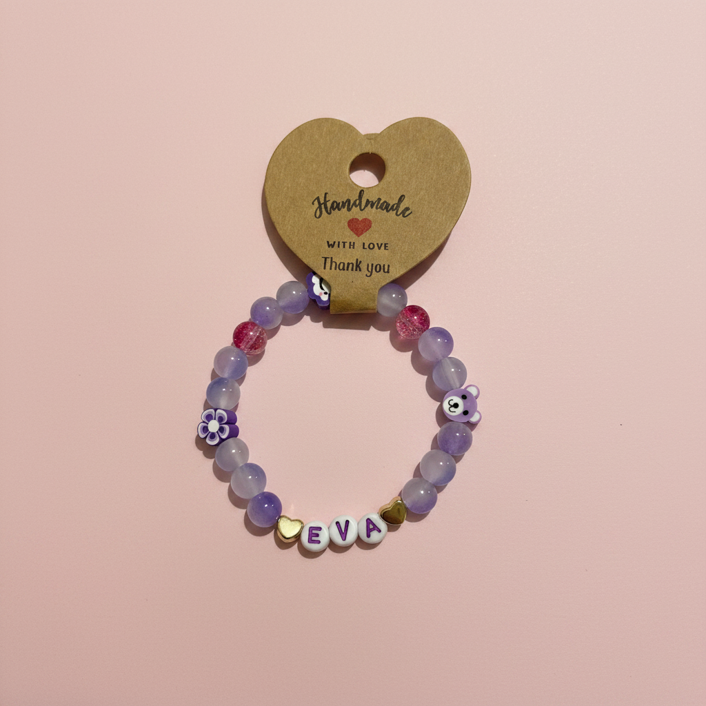 Eva Bracelet - Pastel Pink Background