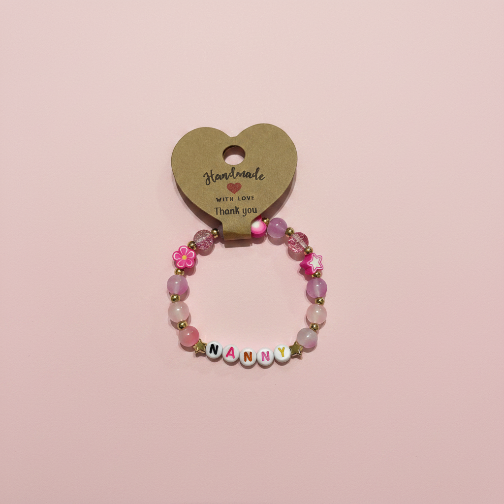Nanny Bracelet - Pastel Pink Background