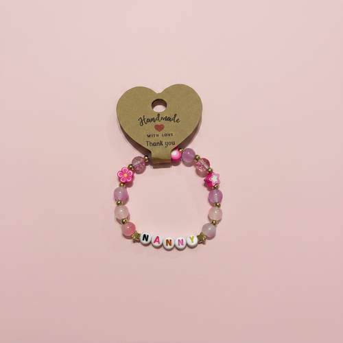 Nanny Bracelet - Pastel Pink Background